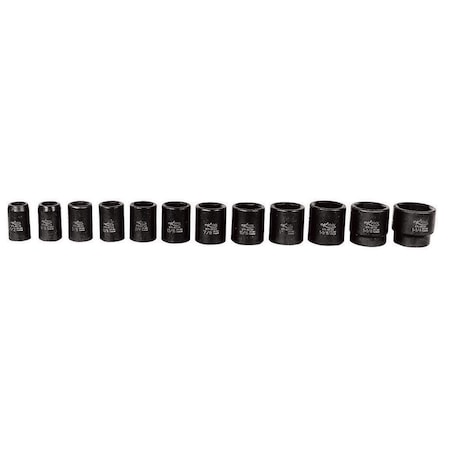 K-Tool International SAE 6Pt, Stnd Impact Socket Set, 12 pcs. KTI-33100